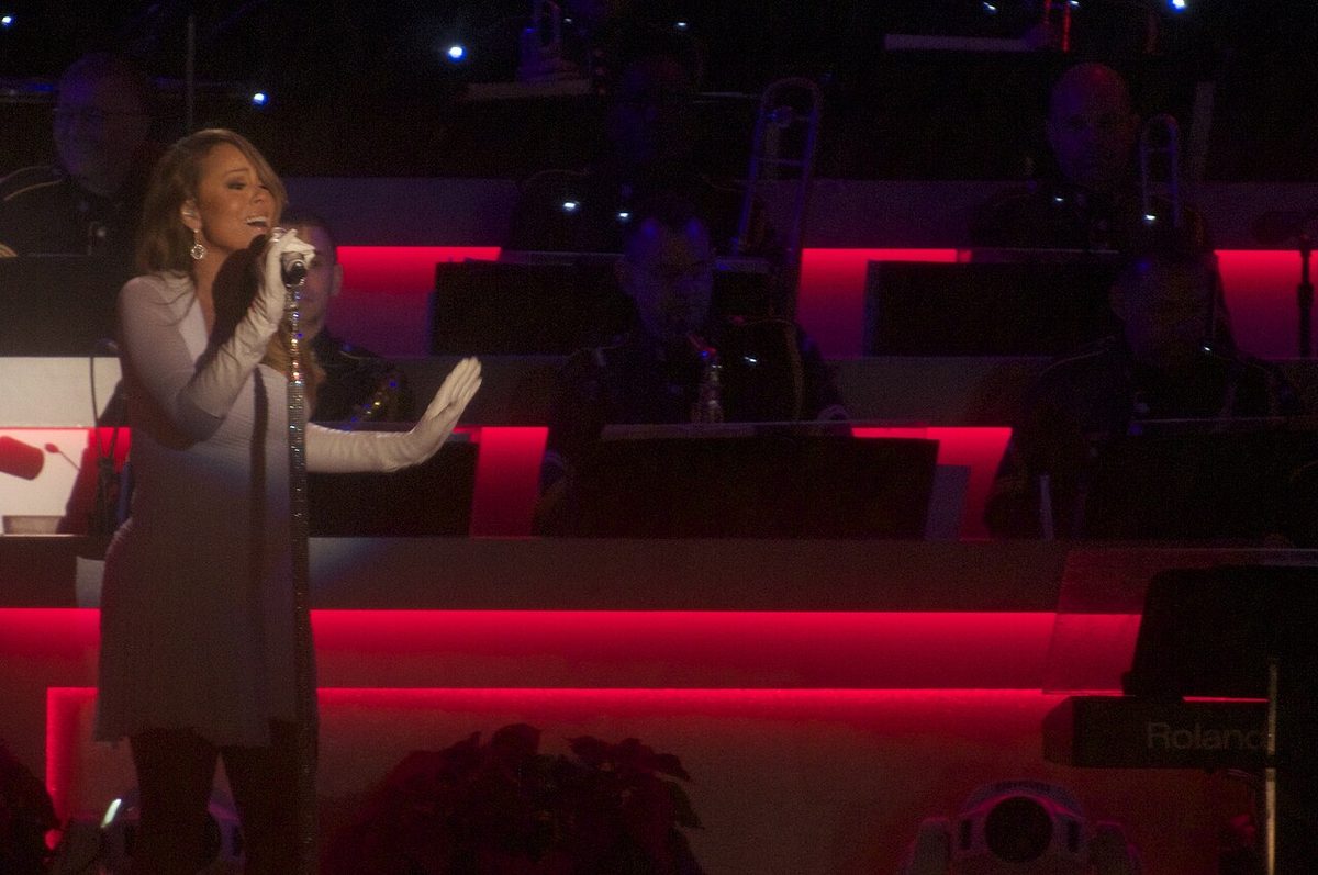 Mariah Carey performing at a Christmas concert in New York in December 2013