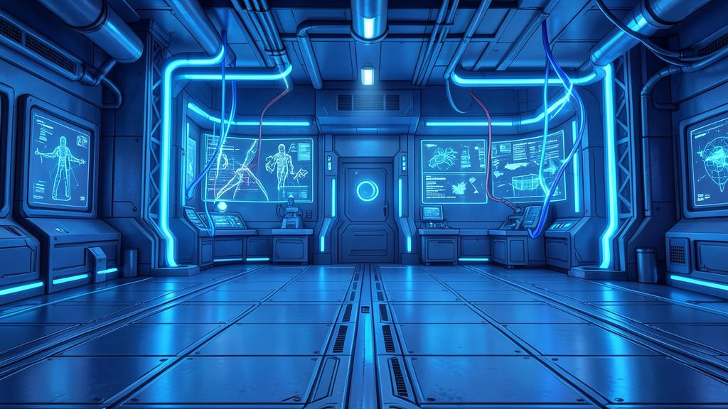 Original illustrated scene for Neon Laboratory: Neon laboratory.