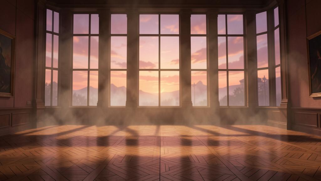 Original illustrated scene for Sunset Gallery: Sunset gallery.